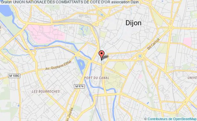 plan association Union Nationale Des Combattants De Cote D'or Dijon