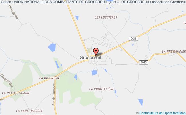 plan association Union Nationale Des Combattants De Grosbreuil (u.n.c. De Grosbreuil) Grosbreuil