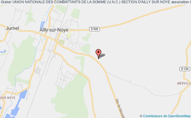plan association Union Nationale Des Combattants De La Somme (u.n.c.) Section D'ailly Sur Noye Ailly-sur-Noye