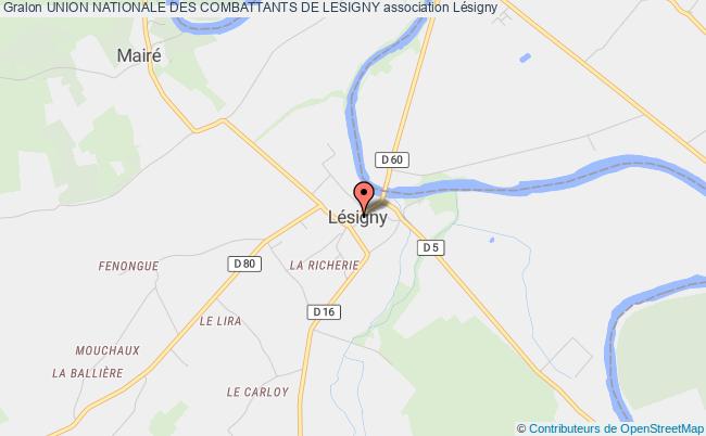 plan association Union Nationale Des Combattants De Lesigny Lésigny