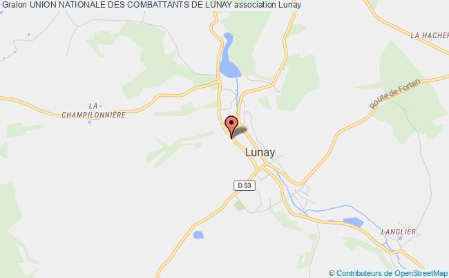 plan association Union Nationale Des Combattants De Lunay Lunay