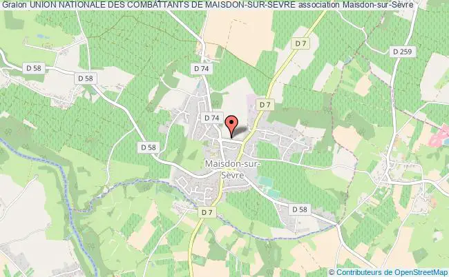 plan association Union Nationale Des Combattants De Maisdon-sur-sevre Maisdon-sur-Sèvre