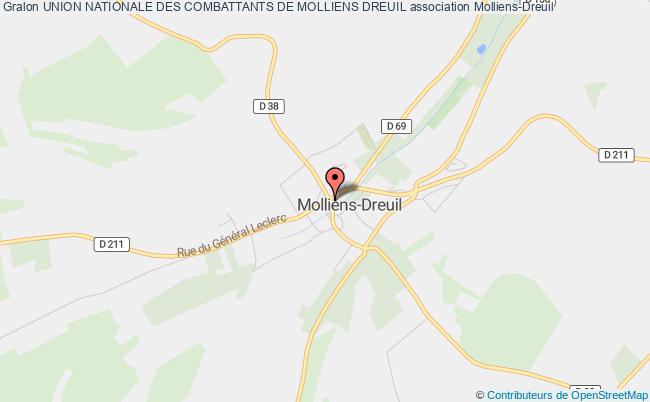plan association Union Nationale Des Combattants De Molliens Dreuil Molliens-Dreuil