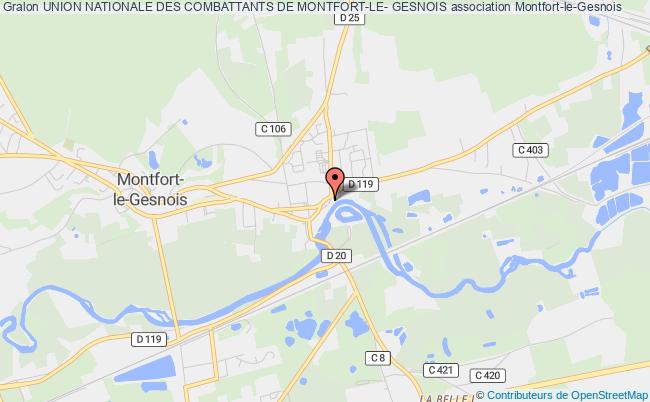 plan association Union Nationale Des Combattants De Montfort-le- Gesnois Montfort-le-Gesnois
