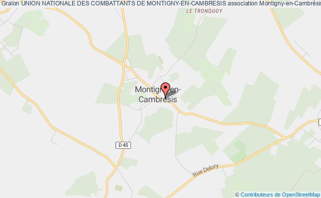 plan association Union Nationale Des Combattants De Montigny-en-cambresis Montigny-en-Cambrésis