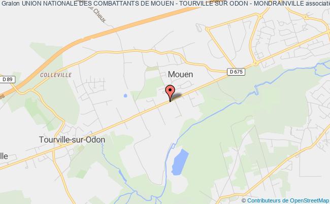 plan association Union Nationale Des Combattants De Mouen - Tourville Sur Odon - Mondrainville Mouen