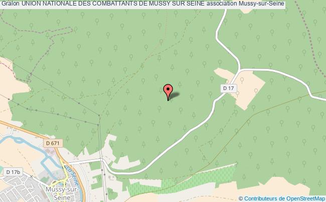 plan association Union Nationale Des Combattants De Mussy Sur Seine Mussy-sur-Seine