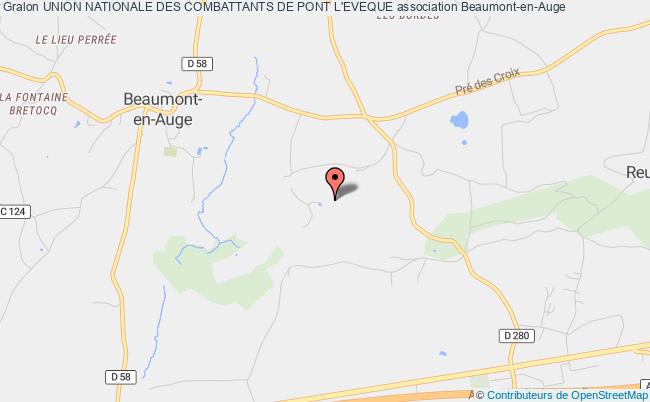 plan association Union Nationale Des Combattants De Pont L'eveque Beaumont-en-Auge