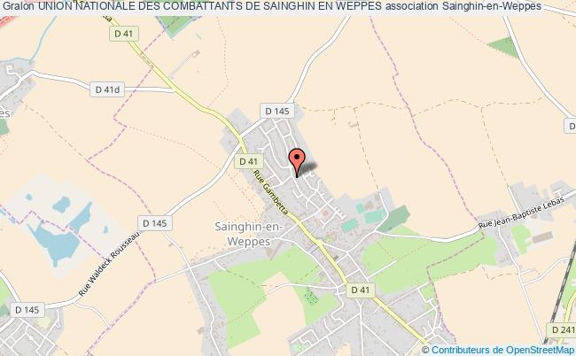plan association Union Nationale Des Combattants De Sainghin En Weppes Sainghin-en-Weppes