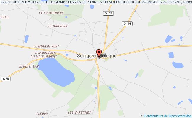 plan association Union Nationale Des Combattants De Soings En Sologne(unc De Soings En Sologne) Soings-en-Sologne