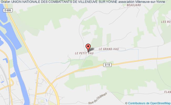 plan association Union Nationale Des Combattants De Villeneuve Sur Yonne Villeneuve-sur-Yonne