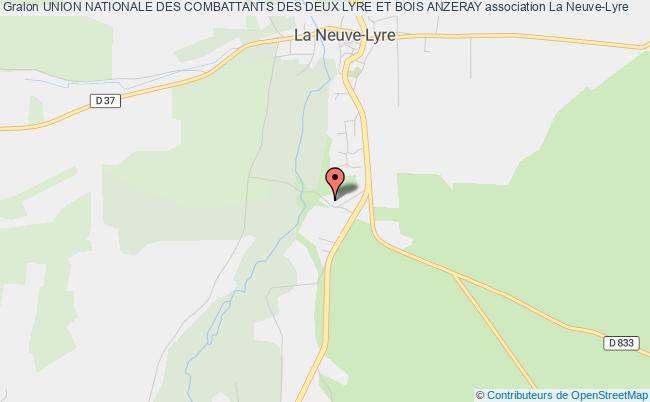 plan association Union Nationale Des Combattants Des Deux Lyre Et Bois Anzeray La    Neuve-Lyre