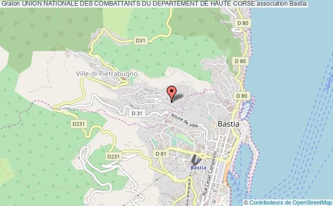 plan association Union Nationale Des Combattants Du Departement De Haute Corse Bastia