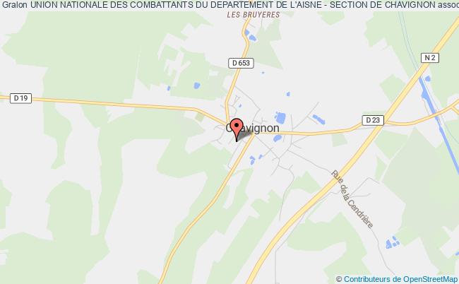 plan association Union Nationale Des Combattants Du Departement De L'aisne - Section De Chavignon Chavignon