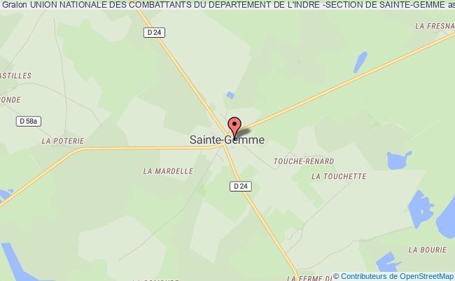 plan association Union Nationale Des Combattants Du Departement De L'indre -section De Sainte-gemme Sainte-Gemme