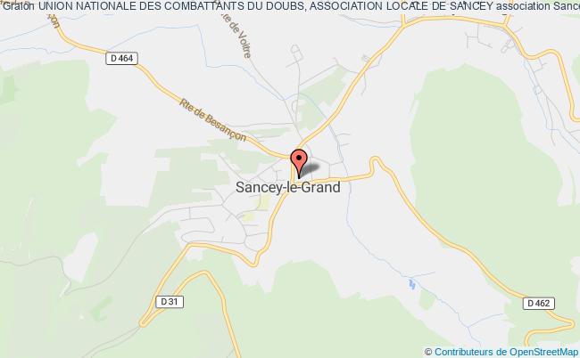plan association Union Nationale Des Combattants Du Doubs, Association Locale De Sancey Sancey
