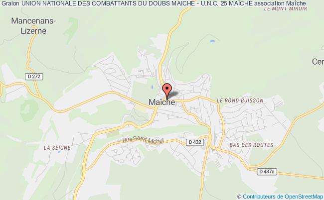 plan association Union Nationale Des Combattants Du Doubs Maiche - U.n.c. 25 MaÎche Maîche