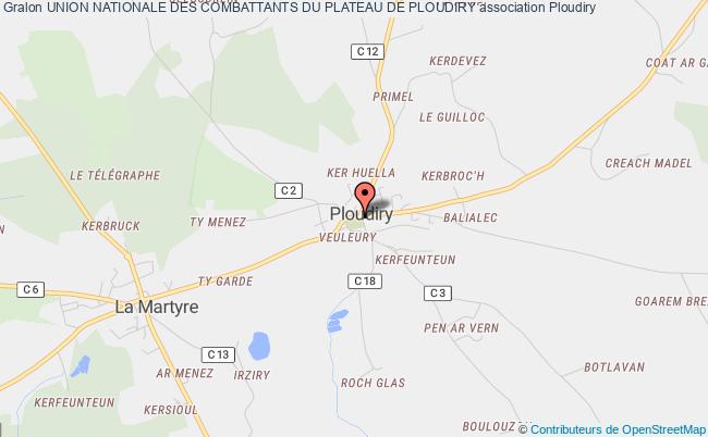 plan association Union Nationale Des Combattants Du Plateau De Ploudiry Ploudiry