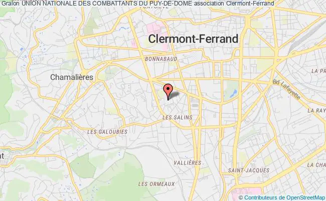 plan association Union Nationale Des Combattants Du Puy-de-dome Clermont-Ferrand