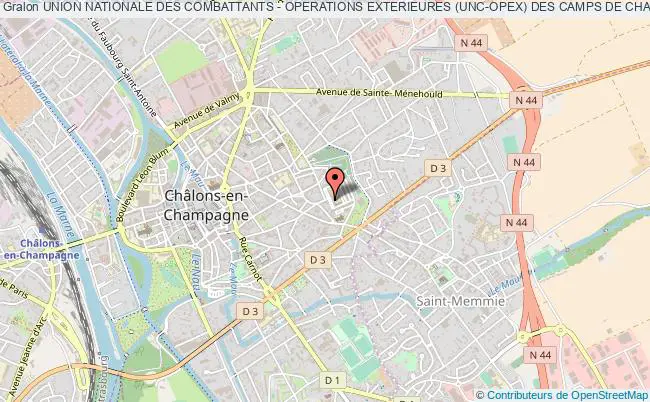plan association Union Nationale Des Combattants - Operations Exterieures (unc-opex) Des Camps De Champagne - Base De Defense Châlons-en-Champagne