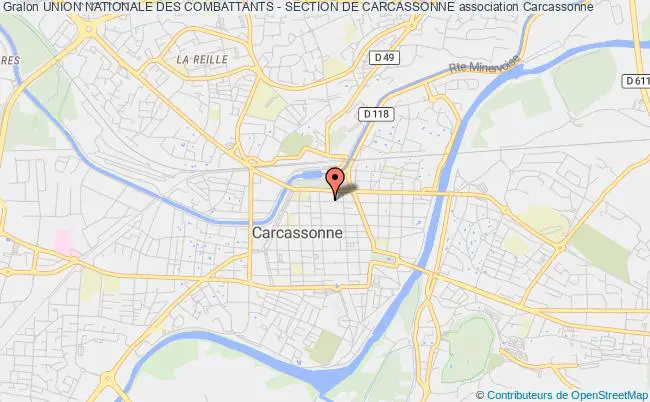 plan association Union Nationale Des Combattants - Section De Carcassonne Carcassonne
