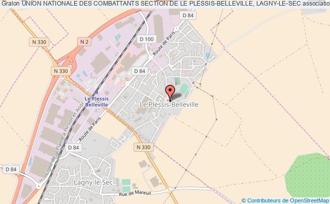 plan association Union Nationale Des Combattants Section De Le Plessis-belleville, Lagny-le-sec Le    Plessis-Belleville