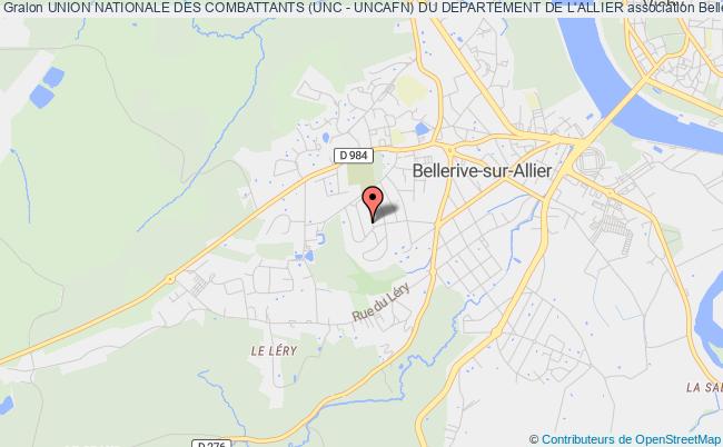 plan association Union Nationale Des Combattants (unc - Uncafn) Du Departement De L'allier Bellerive-sur-Allier