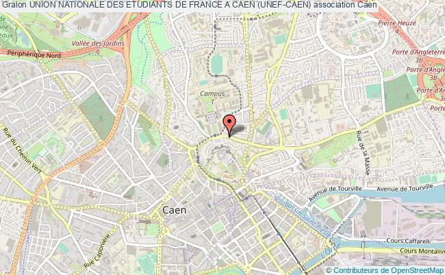 plan association Union Nationale Des Etudiants De France A Caen (unef-caen) Caen