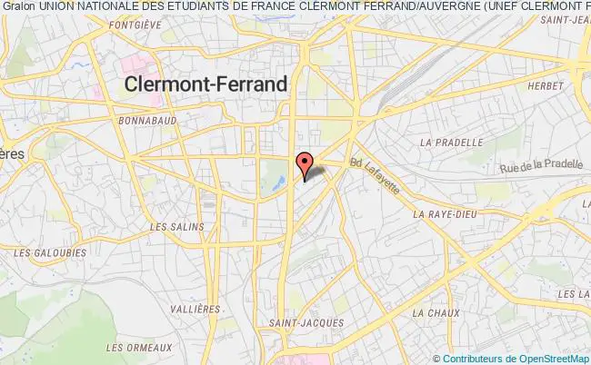 plan association Union Nationale Des Etudiants De France Clermont Ferrand/auvergne (unef Clermont Ferrand/auvergne) Clermont-Ferrand