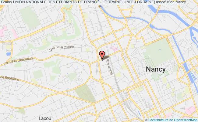 plan association Union Nationale Des Etudiants De France - Lorraine (unef-lorraine) Nancy