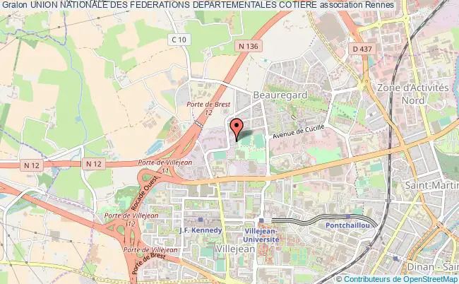 plan association Union Nationale Des Federations Departementales Cotiere Rennes