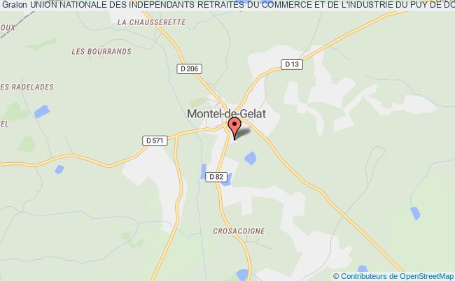plan association Union Nationale Des Independants Retraites Du Commerce Et De L'industrie Du Puy De Dome (unirc 63) Montel-de-Gelat