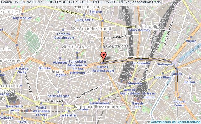 plan association Union Nationale Des Lyceens 75 Section De Paris (unl 75) Paris