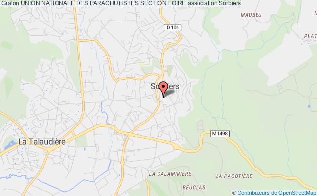 plan association Union Nationale Des Parachutistes Section Loire Sorbiers