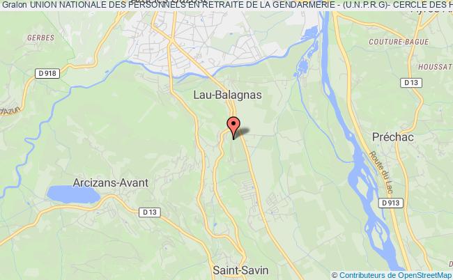 plan association Union Nationale Des Personnels En Retraite De La Gendarmerie - (u.n.p.r.g)- Cercle Des Hautes Pyrenees Lau-Balagnas