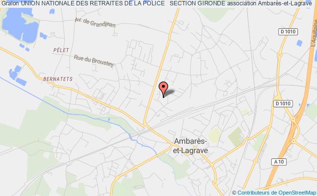 plan association Union Nationale Des Retraites De La Police   Section Gironde Ambarès-et-Lagrave