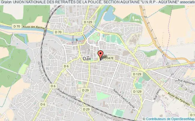 plan association Union Nationale Des RetraitÉs De La Police, Section Aquitaine "u.n.r.p - Aquitaine" Dax