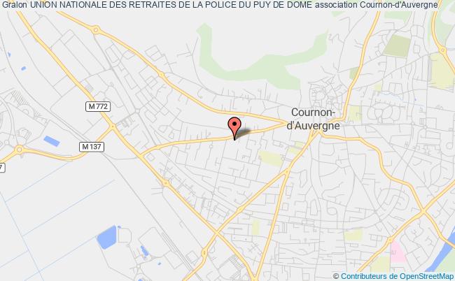 plan association Union Nationale Des Retraites De La Police Du Puy De Dome Cournon-d'Auvergne