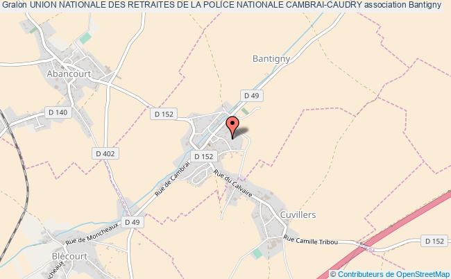plan association Union Nationale Des Retraites De La Police Nationale Cambrai-caudry Bantigny