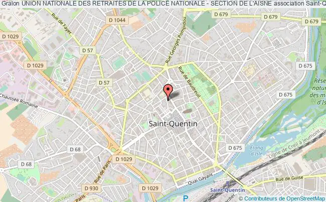 plan association Union Nationale Des Retraites De La Police Nationale - Section De L'aisne Saint-Quentin