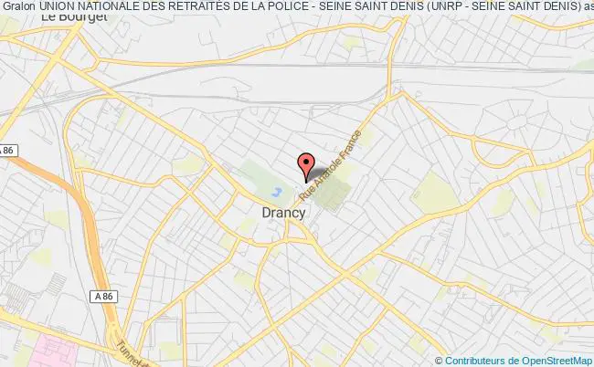 plan association Union Nationale Des RetraitÉs De La Police - Seine Saint Denis (unrp - Seine Saint Denis) Drancy