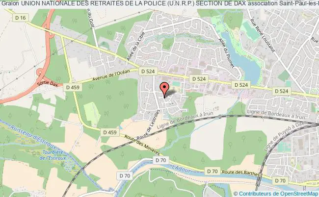 plan association Union Nationale Des Retraites De La Police (u.n.r.p.) Section De Dax Saint-Paul-lès-Dax