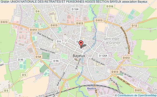 plan association Union Nationale Des Retraites Et Personnes Agees Section Bayeux Bayeux