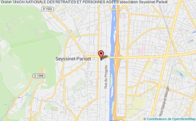 plan association Union Nationale Des Retraites Et Personnes Agees Seyssinet-Pariset