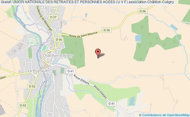 plan association Union Nationale Des Retraites Et Personnes Agees (u V F) Châtillon-Coligny