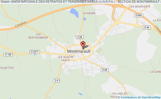 plan association Union Nationale Des Retraites Et Personnes Agees (u.n.r.p.a.) - Section De Montmarault Montmarault