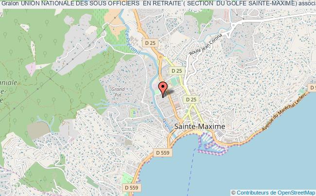 plan association Union Nationale Des Sous Officiers  En Retraite ( Section  Du Golfe Sainte-maxime) Sainte-Maxime