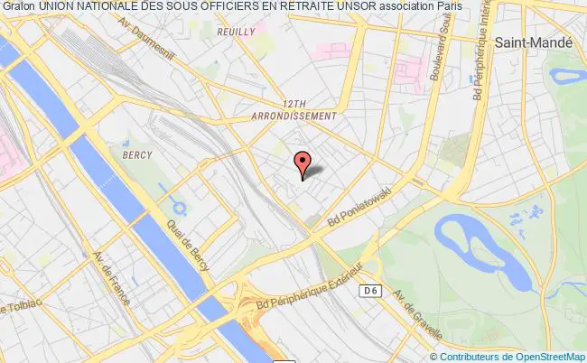 plan association Union Nationale Des Sous Officiers En Retraite Unsor Paris