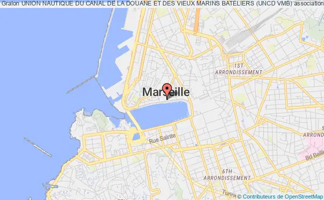 plan association Union Nautique Du Canal De La Douane Et Des Vieux Marins Bateliers (uncd Vmb) Marseille