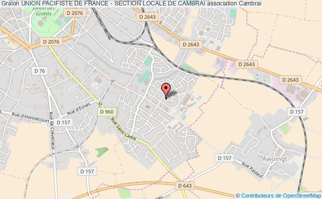 plan association Union Pacifiste De France - Section Locale De Cambrai Cambrai